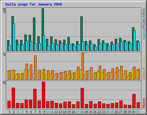 Daily usage for January 2026